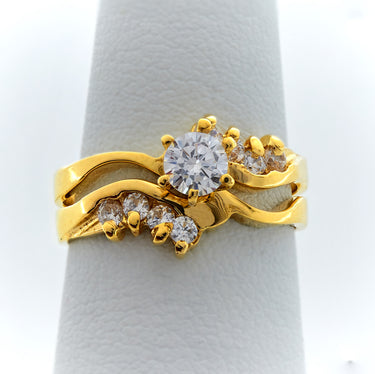 Anillos de Compromiso para Mejeres en Oro 10k, Entrelazados.